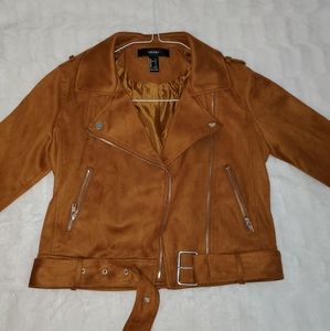 Suede Tan Biker Jacket